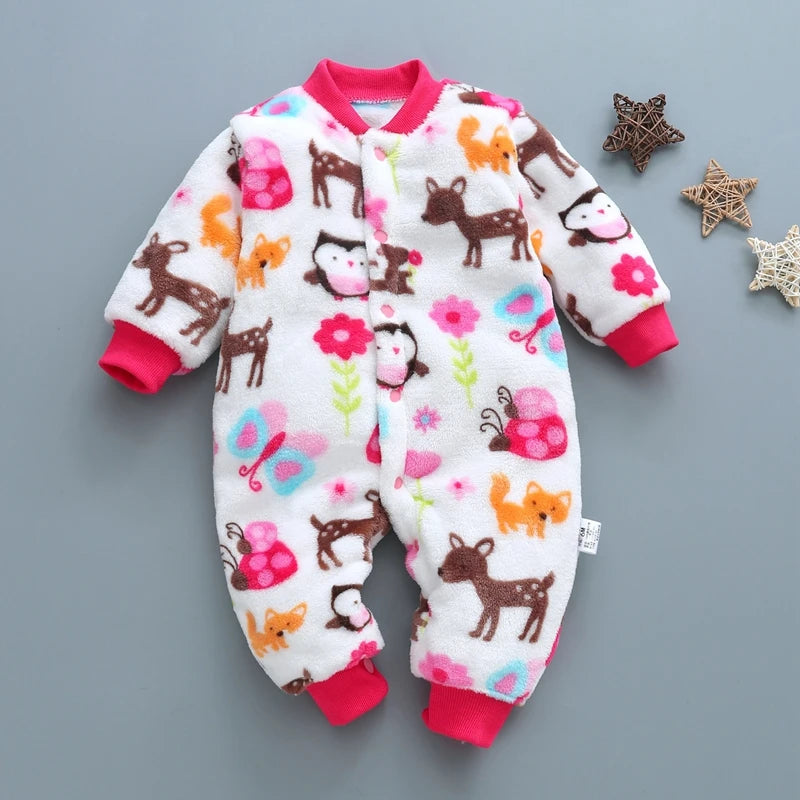 Baby Clothes for Newborn for Spring Winter Infant Jacket for Girls/Boys Baby Jumpsuit Soft Flannel Bebe Romper Baby Girl Clothes